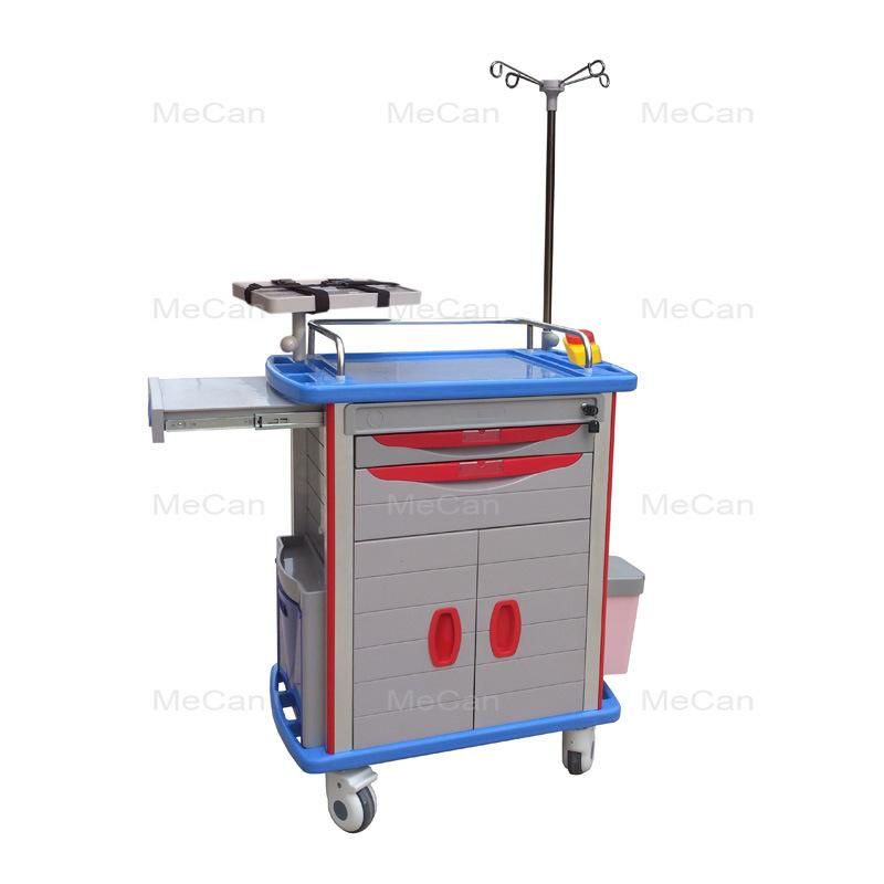 Hospital Nursing Medical ABS Emergency Trolley with Drawer