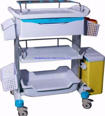 Hospital Equipment Treatment Trolley with Drawers Podiatry Treatment Trolley