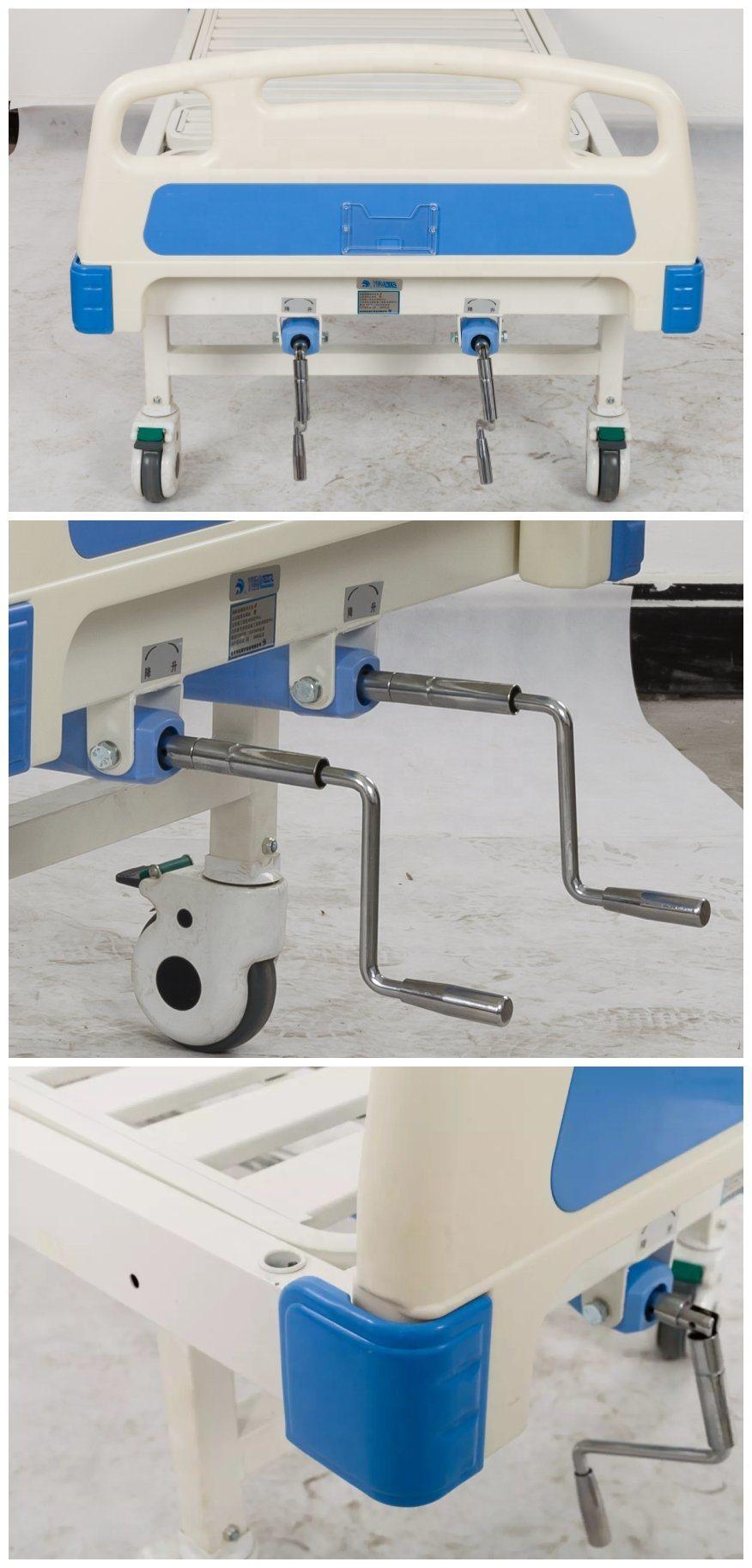 Silent Corrosion-Resistant Large Braking Force Stable and Safe Two Crank Hospital Manual Bed