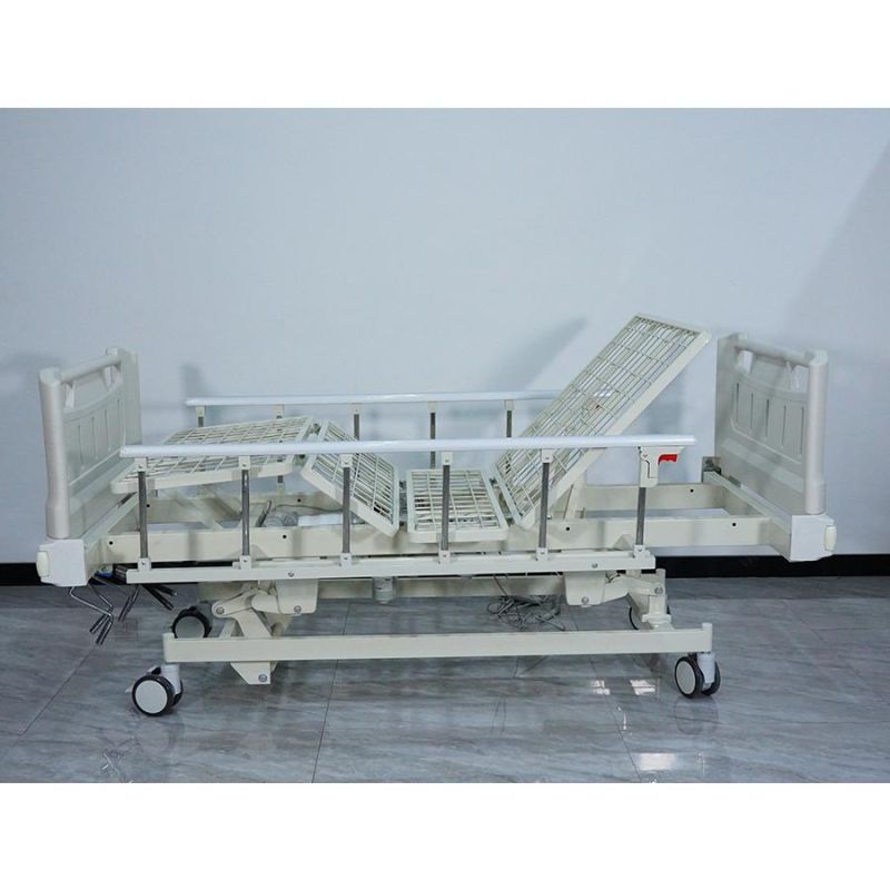 Five Functions Manual Medical Bed 4 Cranks Nursing Bed Care Hospital Bed