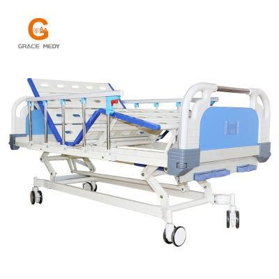 Hospital Three Function Medical Bed with Aluminum Alloy Siderail