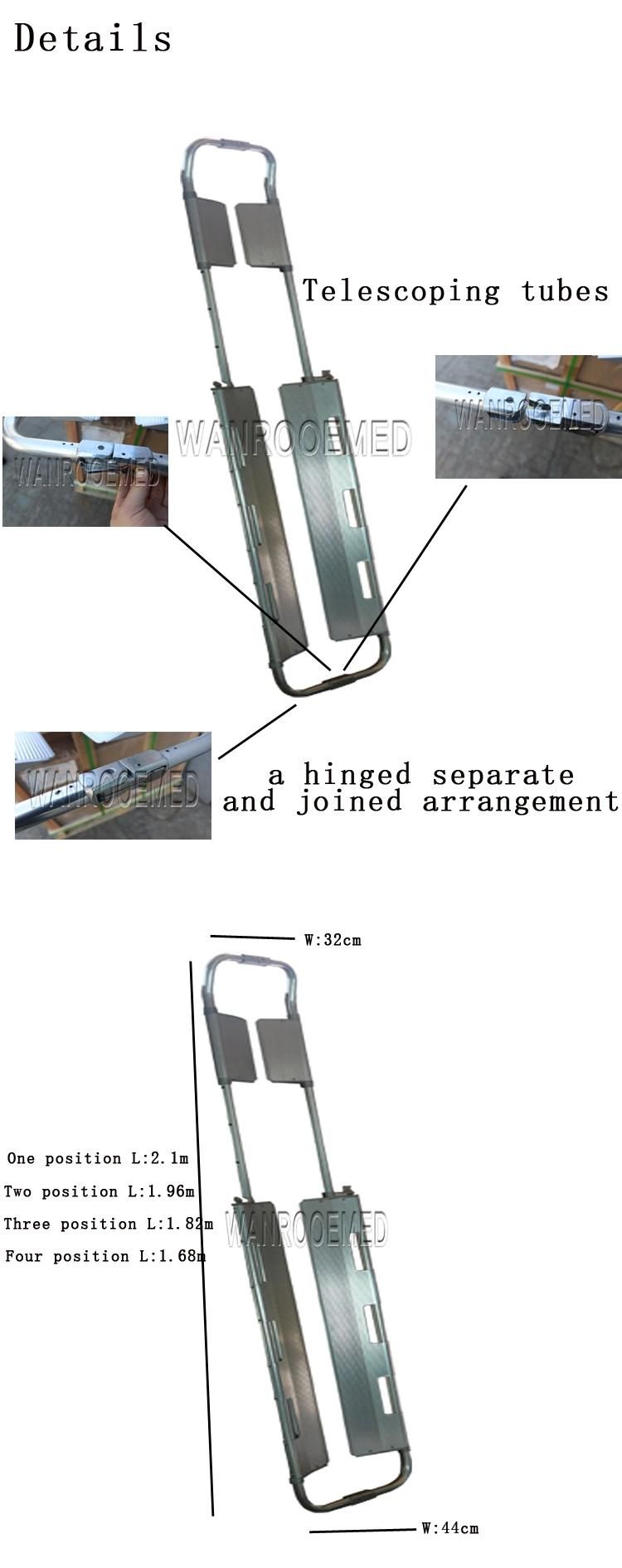 Ea-5A Emergency Rescue Aluminum Alloy Folding Adjustable Scoop Stretcher