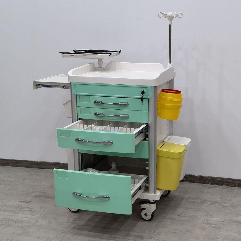 Medical Cart Medical Trolley Surgical Trolley with Drawers High Quality Hospital Trolley Medical Use ABS Infusion Trolley Cart