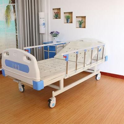 One Function Manual Nursing Care Equipment Medical Furniture Clinic ICU Patient Single Crank Hospital Bed