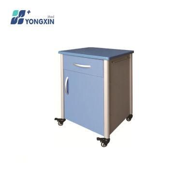 Yxz-809 Wood and Aluminum Alloy Material Bedside Stand, Bedside Cabinet with a Drawer and a Cabinet