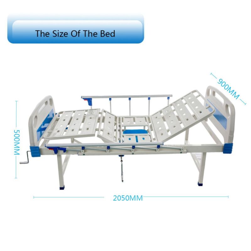 Hospital Ward Furniture 3 Shake Medical Bed with Toilet