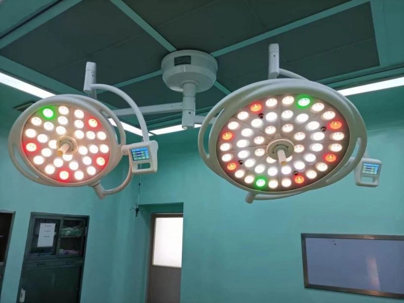 Hospital Equipment LED Light Double Head Shadowless Operating Theatre Surgery Lamp on Hot Sale