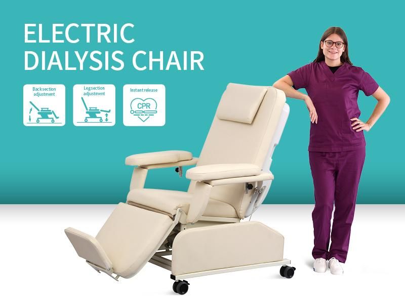 Ske-135 Saikang EEG Chair ECG Movable 2 Function Electric Patient Transfusion Dialysis Reclining Chair