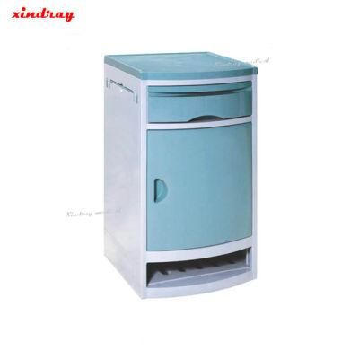 Hospital Furniture Medical Nightstand Movable ABS Bedside Cabinet