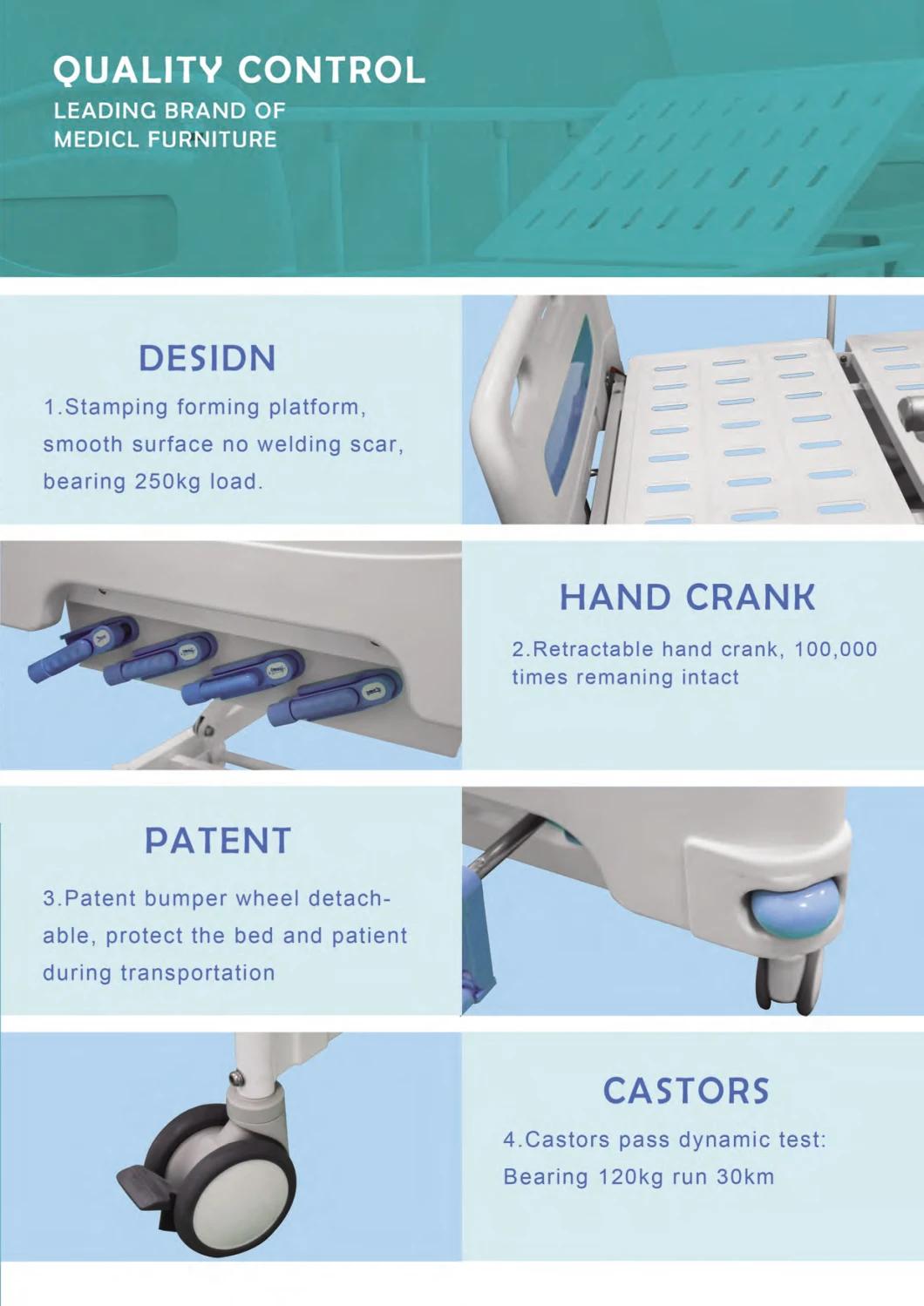 Hospital 4 Cranks Manual Clinic Patient Medical Hospital ICU Care Bed