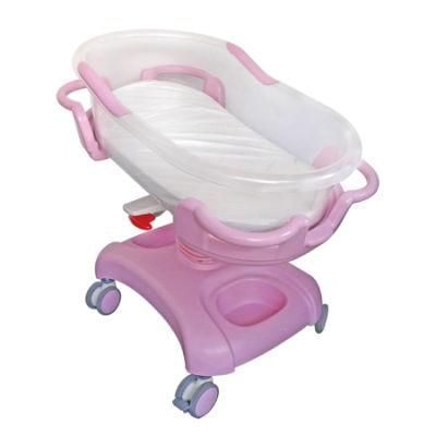 Height Adjustable Hospital Baby Bed ABS One Step Molding