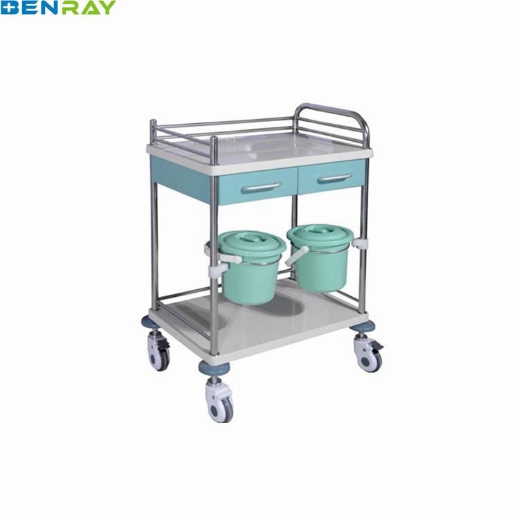 304 Stainless Steel Hospital Crash Cart Clinical Trolley
