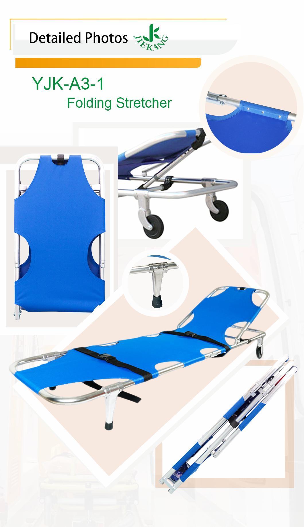 Manufacturers Price Medical Emergency Patient Transport Foldable Wheels Stretcher