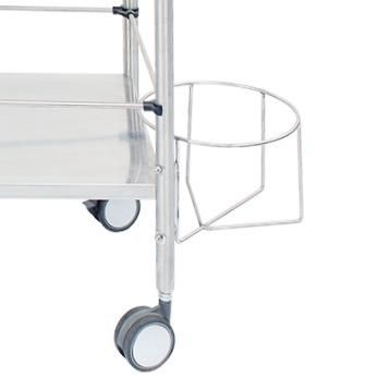 HS6148 Hospital Furniture Stainless Steel Drawer Dressing Trolley Nursing Cart Treatment Trolley with Trash Can Basket