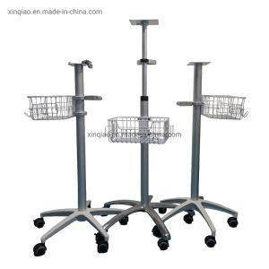 Aluminum Silent Wheels Patient Monitor Trolleys for Hospitals
