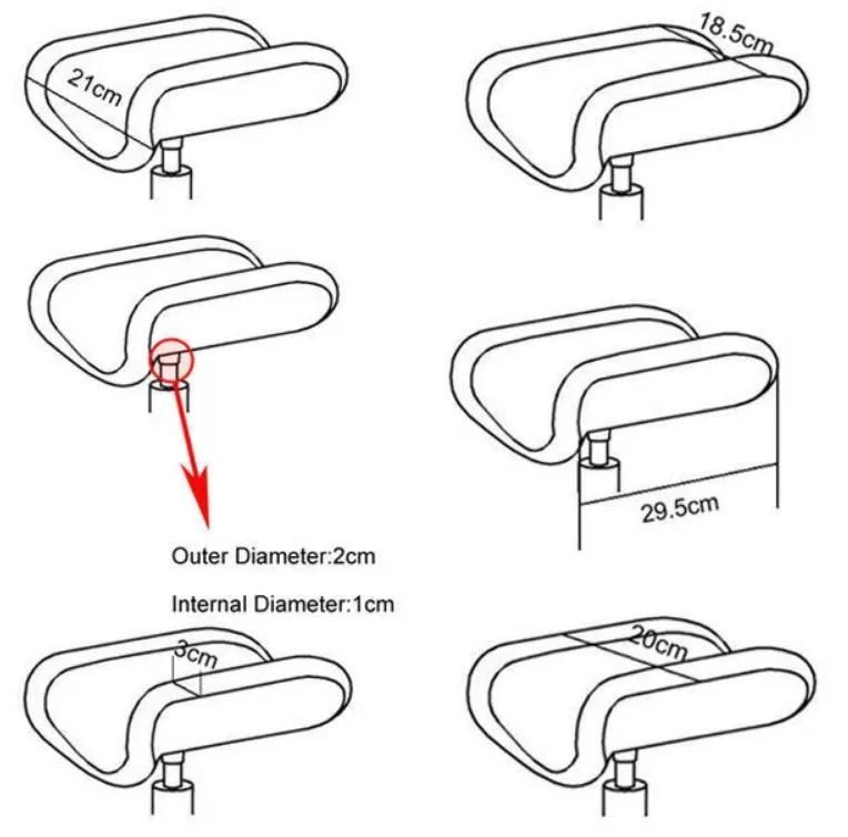 Pink Color Gynecology Table Leg Holder and Twin Leg-Holder, Side Waist Handles Used on Delivery Bed