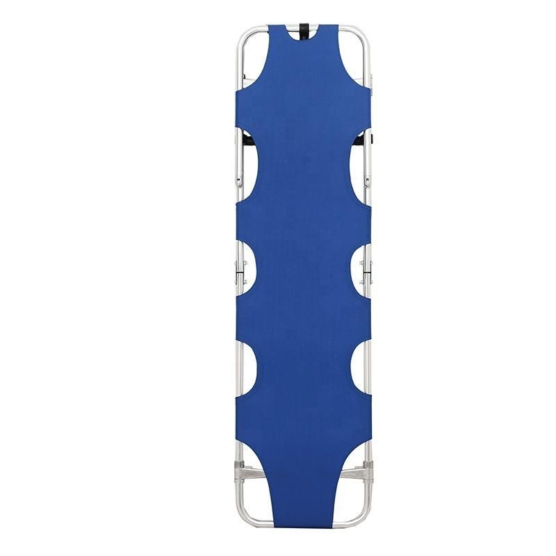 Rescue Stretcher with Wheels High Quality Litter Hand Frame Blue Aluminum Folding Stretcher