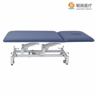 Manufacturer 2 Section Width 1200mm Folding Medical Examination Table Power Therapy Table