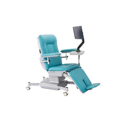 Chinese Manufacturer Luxury 2 Motors Dialysis Chair Hospital Equipment Blood Donation Chair for Sale