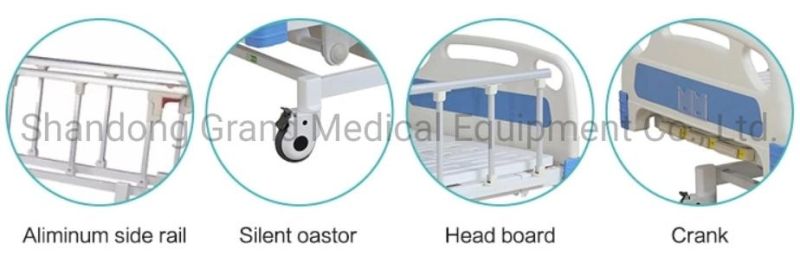 Hospital Furniture Manufacturers 1crank Adjustable Manual Bed Disabled Patient Medical Nursing Bed