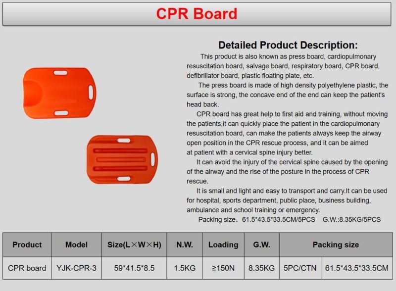 CPR Board Press Board Emergency Medical Cardiopulmonary Board Respiratory Board