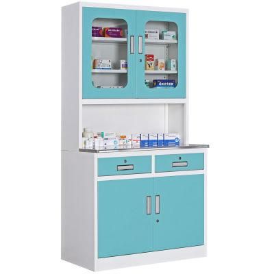 Durable Medical Hospital Furniture Stainless Steel Pharmacy Filing File Cabinet Instrument Locker Storage Metal Hospital Cabinet (UL-22MD102)