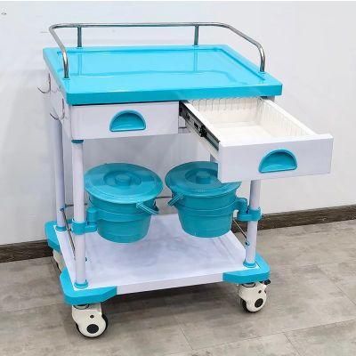 Hospital Trolley Dressing Trolley for Patient ABS Plastic Medical Trolley Cart