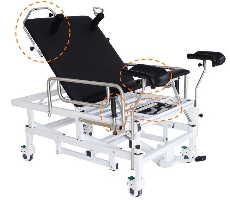 HS5321b Delivery Bed Gynecology Obstetrical Delivery Table with Hydraulic Pedal