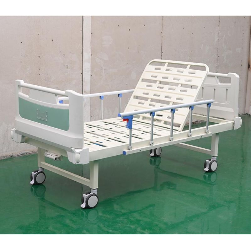 Medical Single Function Manual Hospital Patient Bed with Single Cranks