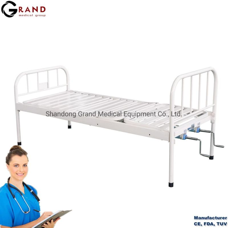 Cheap Price Stainless Steel Head Strip Type Double Shake Hospital Patient Bed