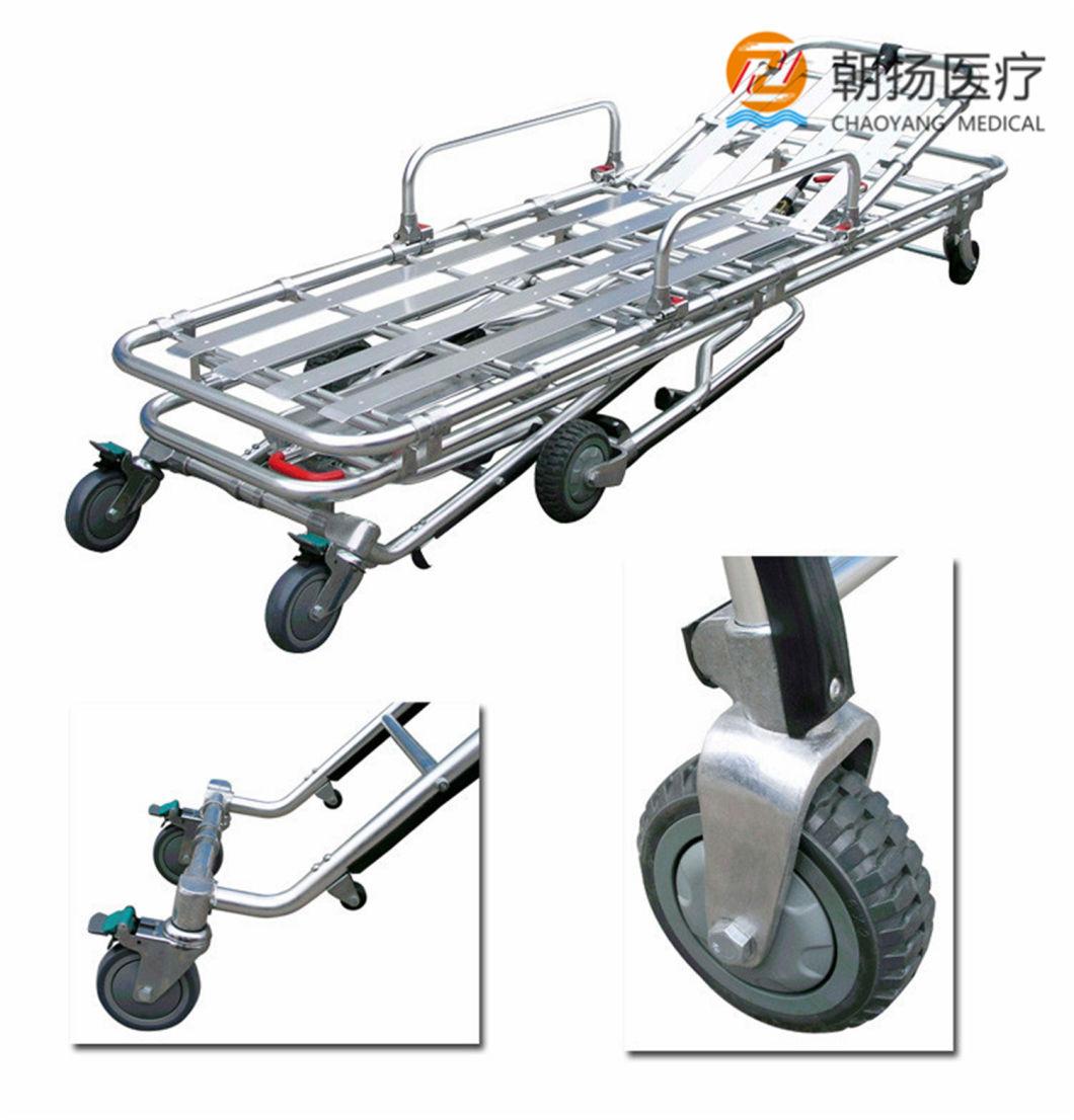Automatic Hospital Used Folding Trolley Wheels Ambulance Patient Transfer Stretcher for Emergency Cy-F607
