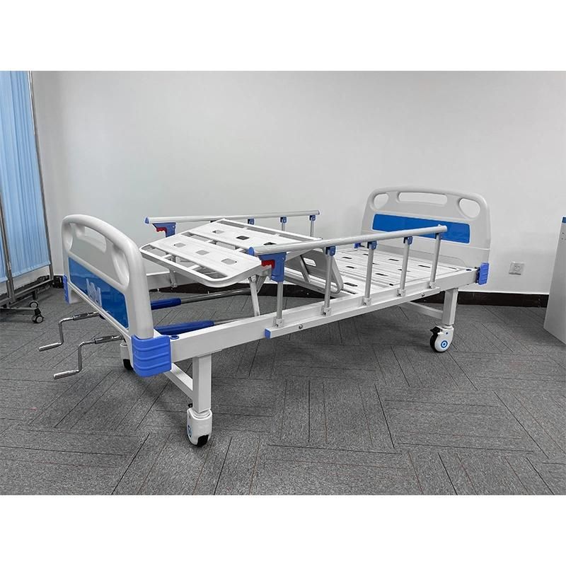 Hot Sell High Quality 2 Crank Manual Medical Hospital Bed for Patient Nursing