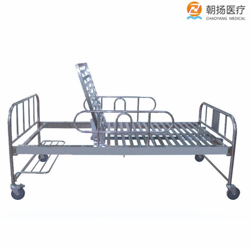 Supplier Easy Adjustments One Crank Stainless Steel Manual Examination Bed Hospital Bed