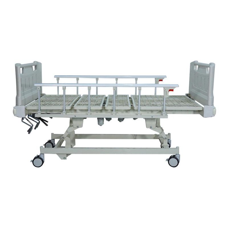 Hospital 5 Functions Medical Care Use Manual Bed with Metal Materials for Patients