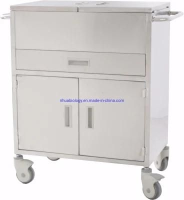 Hospital Two-Layer Drawer Stainless Steel Emergency Cart