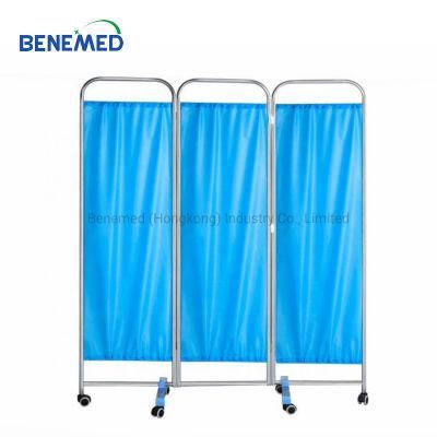Factory Price Stainless Steel 3 Folding Hospital Bed Ward Screen