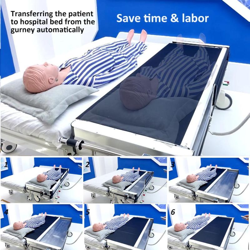 Smart Hospital Transfers Medical Gurney for Patient From Bed to Bed