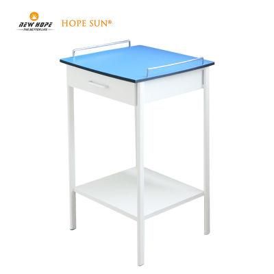 HS5415 China Medical Hospital Bedside Cabinet with drawers and Compact Table Top