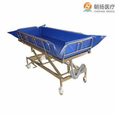 Medical Hydraulic Stainless Steel Stretcher Table Hospital Patient Bath Bed Shower Trolley for Patient