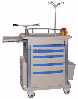 Multifunctional Medical Cart Hospital ABS Emergency Trolley Rh-C186