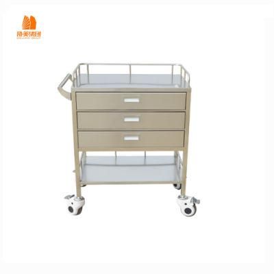 Steel Three Drawer Medicine Carts, Hospital Facilities.