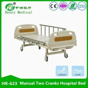 Hospital Bed /Two Functions Manual Bed/ICU Bed for Patient