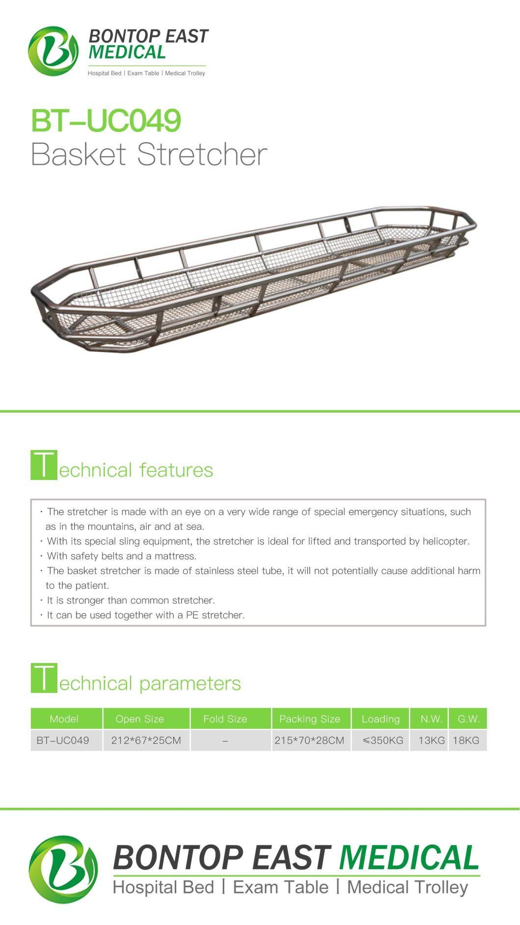 Stainless Steel Emergency Ambulance First Aid Rescue Stretcher Basket Stretcher