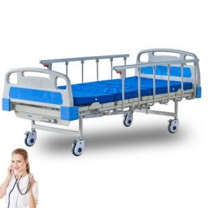 China Manufacturer Household Nursing Hospital Bed with Aluminum Side Rail