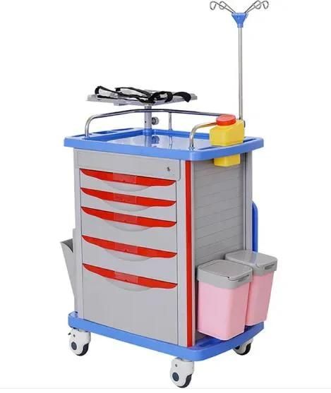 Cm-2 ABS Mobile Injection Medicine Anesthesia Trolley for Hospital