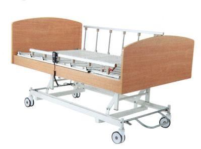 Medical Furniture Supplies Adjustable Wooden 3 Functions Electric Hospital Bed