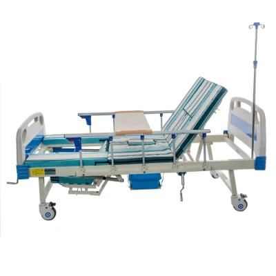 Elderly Care Manual Hospital Nursing Bed with Potty