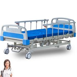 Adjustable Electric Hospital Bed with Central-Lock System Safety and Firmness