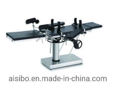 Mechanically Operated Manual System Operating Table Ot for Various Surgical Operations Stainless Steel Surgery Bed Surgical Mechanically Mechanical Operating