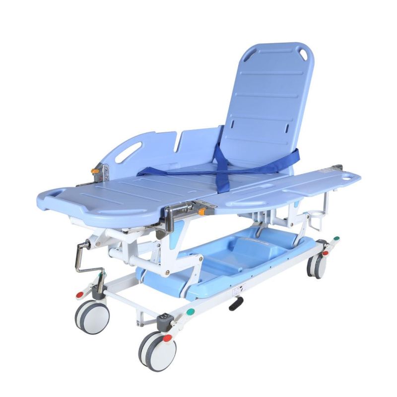 Hospital Type Device Clinic Emergency ABS Medical Equipment ABS Flip Guardrail Patient Transport Stretcher